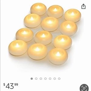 Brand New Box of Flameless Floating 3" Candles